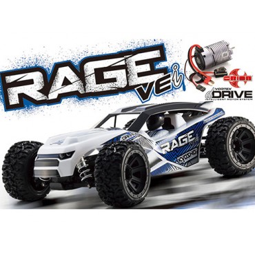 AUTOMODELO KYOSHO ELÉTRICO RAGE VE-I 4X4 RÁDIO KT-231P BRUSHLEES I-DRIVE 1/10 COMPLETO KYO 34353B